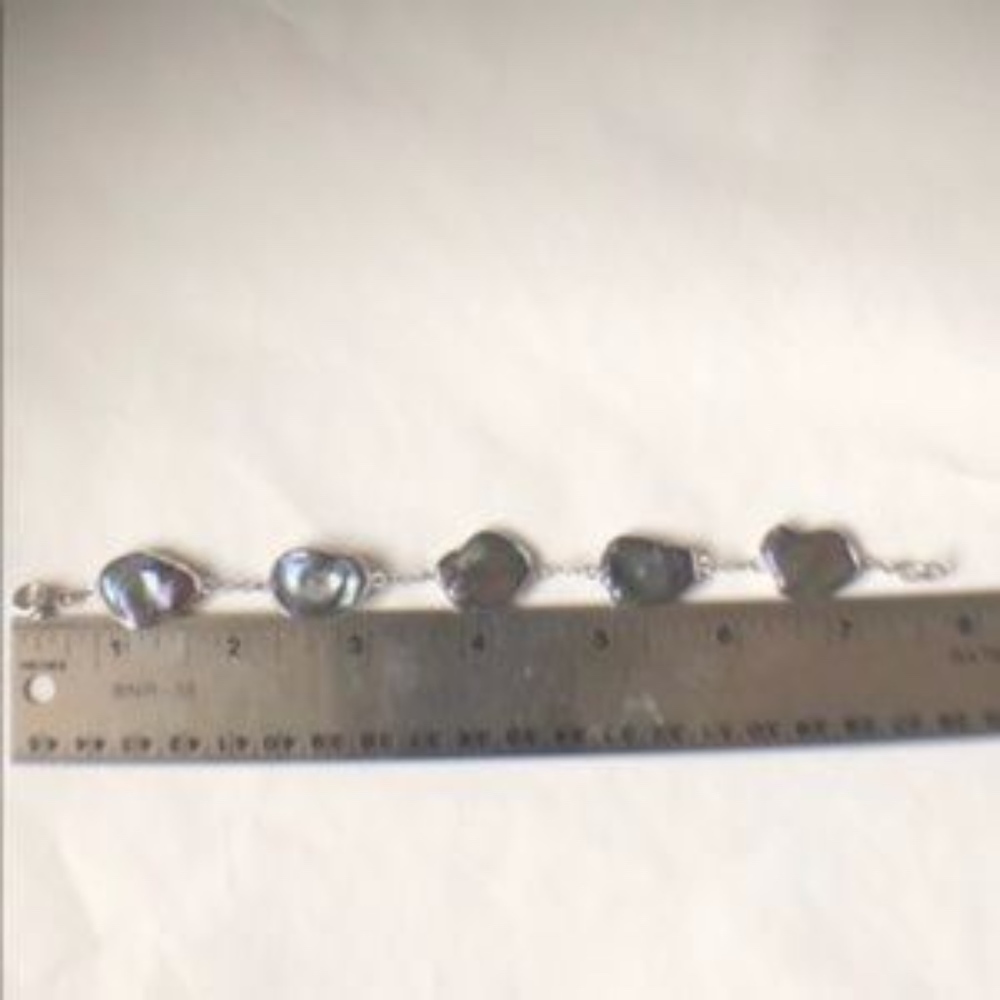 **SOLD** 36 Inch Long Honora Black Keshi Pearl Set - Picture 5 of 6